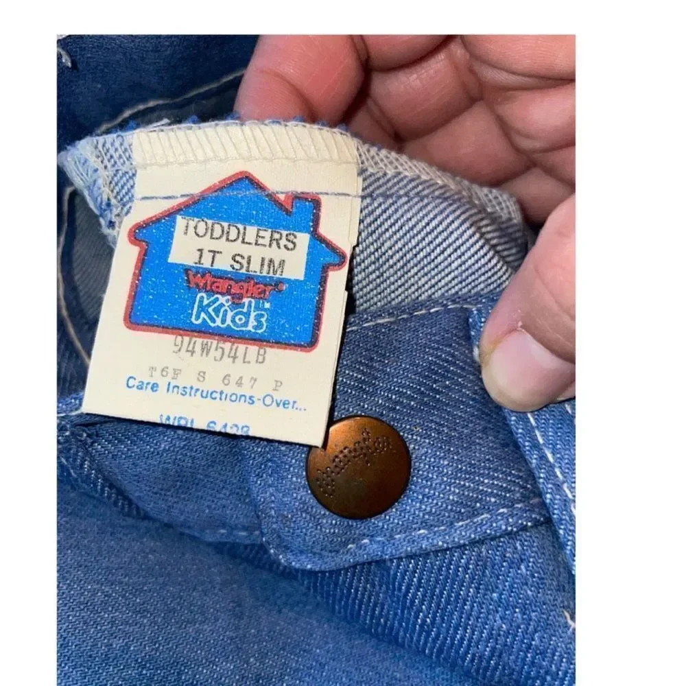 Wrangler Kids vintage toddlers jeans EUC size 1T slim